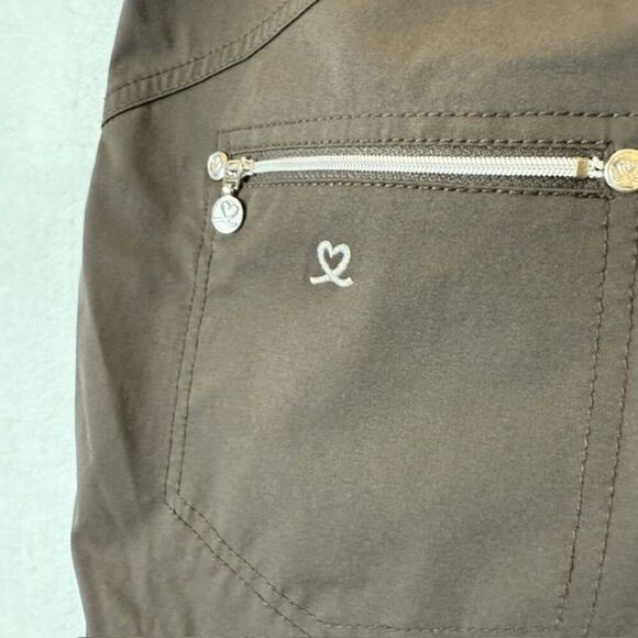 Daily Sports Women's Brown Golf Pants Straight Leg Silver Hardware Size 8 - Picture 7 of 14